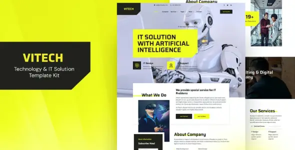 Vitech – Technology & IT Solution Elementor Template Kit